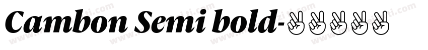 Cambon Semi bold字体转换